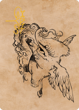 Lulu, Loyal Hollyphant Art Card (46) (Gold-Stamped Signature) [Commander Legends: Battle for Baldur's Gate Art Series] | Good Games Cannington