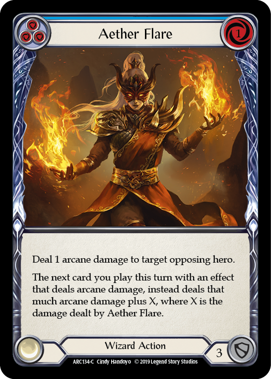 Aether Flare (Blue) [ARC134-C] 1st Edition Normal | Good Games Cannington