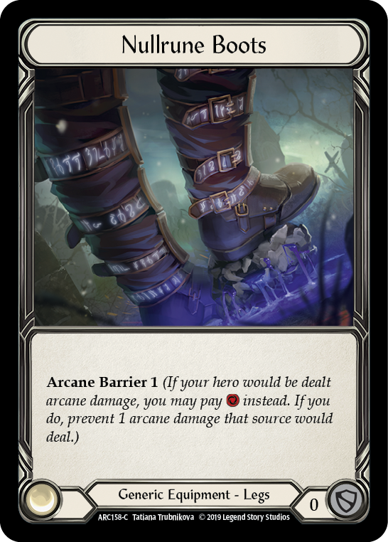 Nullrune Boots [ARC158-C] 1st Edition Cold Foil | Good Games Cannington
