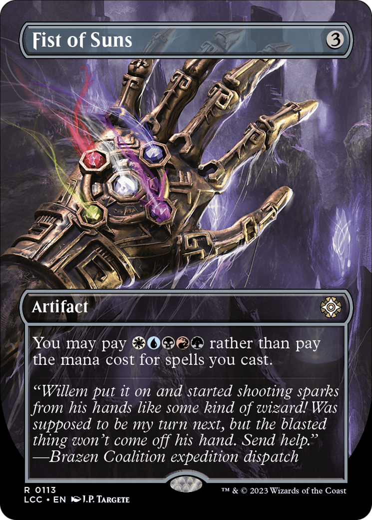 Fist of Suns (Borderless) [The Lost Caverns of Ixalan Commander] | Good Games Cannington