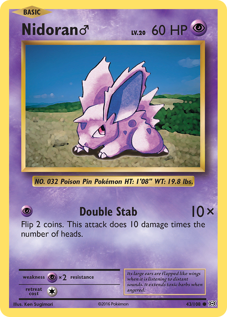 Nidoran (43/108) (Male) [XY: Evolutions] | Good Games Cannington