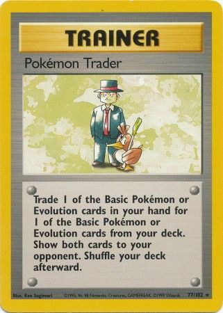 Pokemon Trader (77/102) [Base Set Unlimited] | Good Games Cannington