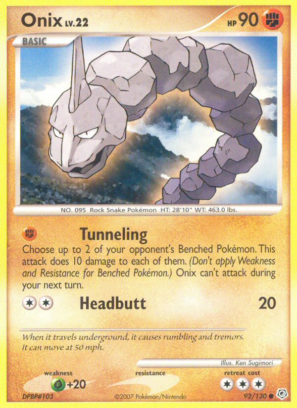 Onix (92/130) [Diamond & Pearl: Base Set] | Good Games Cannington