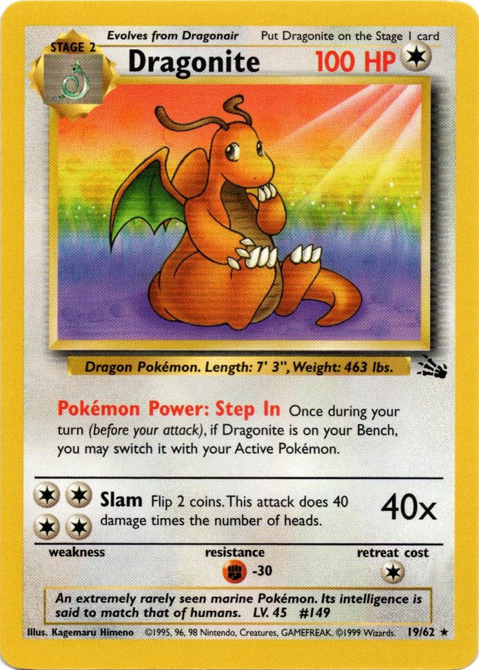 Dragonite (19/62) [Fossil Unlimited] | Good Games Cannington