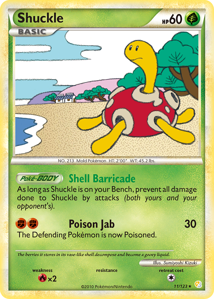 Shuckle (11/123) [HeartGold & SoulSilver: Base Set] | Good Games Cannington