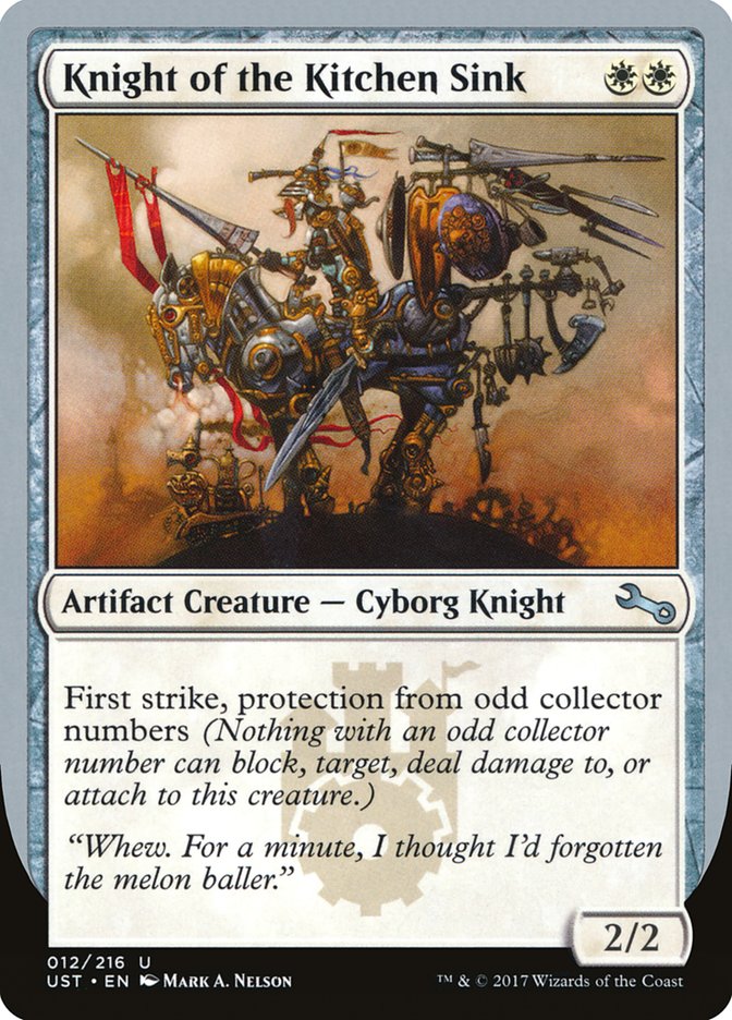 Knight of the Kitchen Sink ("protection from odd collector numbers") [Unstable] | Good Games Cannington