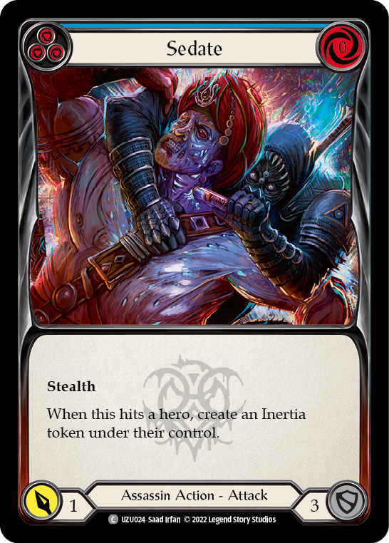 Sedate (Blue) [UZU024] (Outsiders Uzuri Blitz Deck) | Good Games Cannington