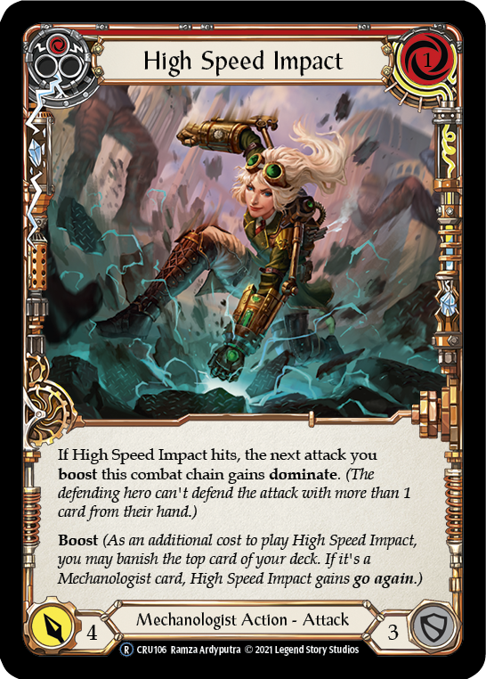 High Speed Impact (Red) [U-CRU106-RF] Unlimited Rainbow Foil | Good Games Cannington