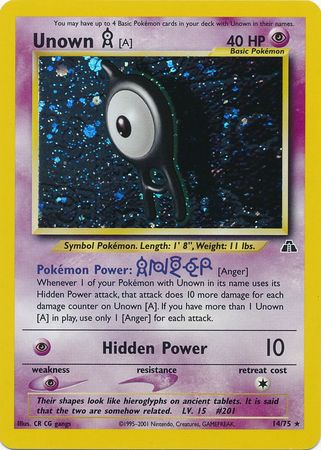 Unown [A] (14/75) [Neo Discovery Unlimited] | Good Games Cannington