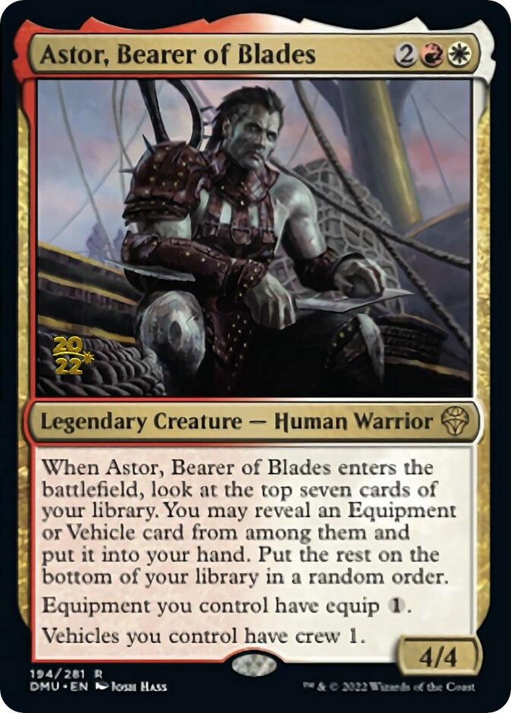 Astor, Bearer of Blades [Dominaria United Prerelease Promos] | Good Games Cannington