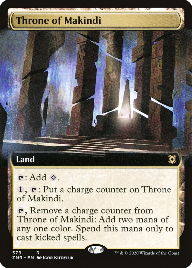 Throne of Makindi (Extended Art) [Zendikar Rising] | Good Games Cannington