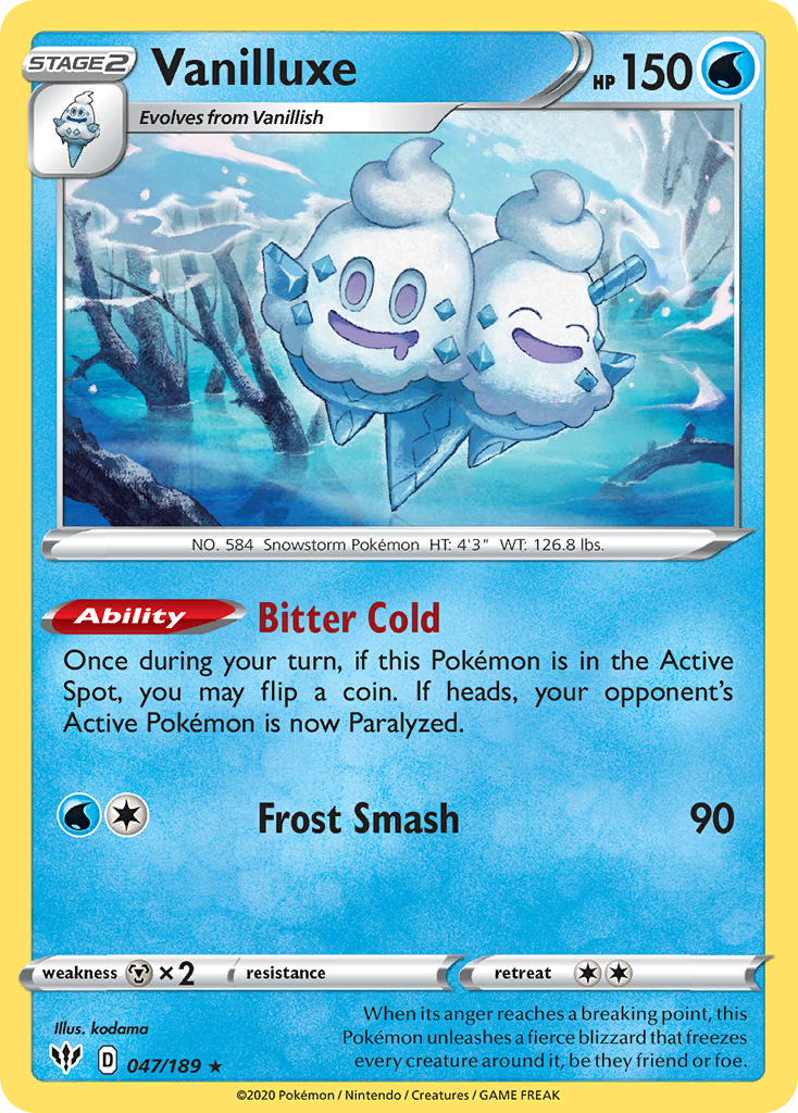 Vanilluxe (047/189) [Sword & Shield: Darkness Ablaze] | Good Games Cannington