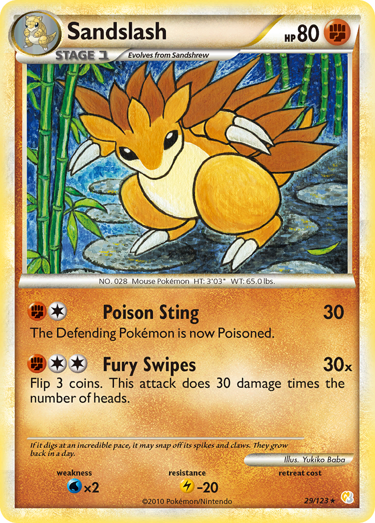 Sandslash (29/123) [HeartGold & SoulSilver: Base Set] | Good Games Cannington