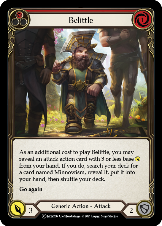 Belittle (Red) [U-MON266-RF] Unlimited Rainbow Foil | Good Games Cannington