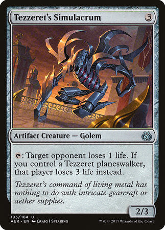 Tezzeret's Simulacrum [Aether Revolt] | Good Games Cannington