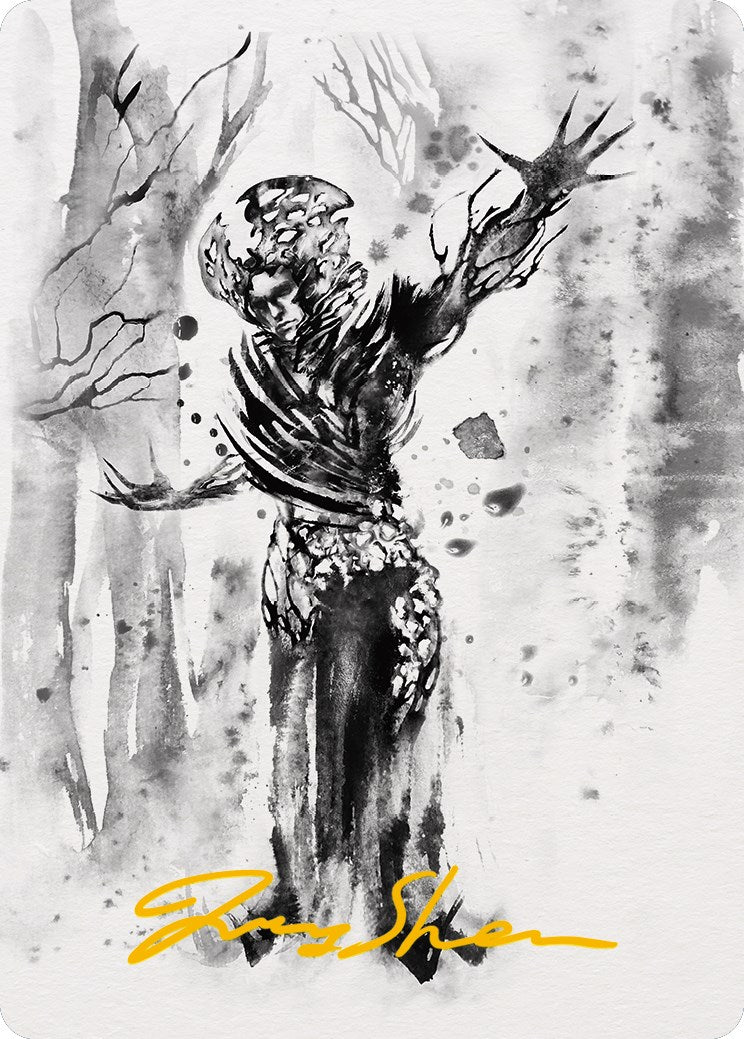 Rustvine Cultivator Art Card (Gold-Stamped Signature) [Phyrexia: All Will Be One Art Series] | Good Games Cannington