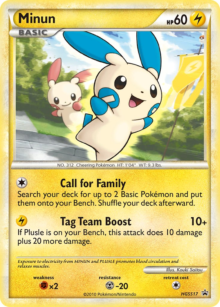 Minun (HGSS17) [HeartGold & SoulSilver: Black Star Promos] | Good Games Cannington