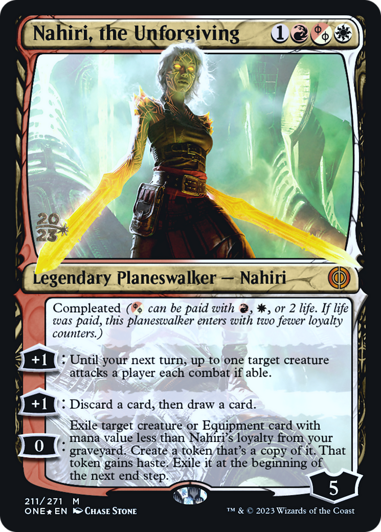Nahiri, the Unforgiving [Phyrexia: All Will Be One Prerelease Promos] | Good Games Cannington