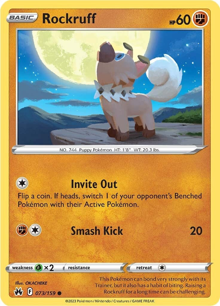 Rockruff (073/159) [Sword & Shield: Crown Zenith] | Good Games Cannington