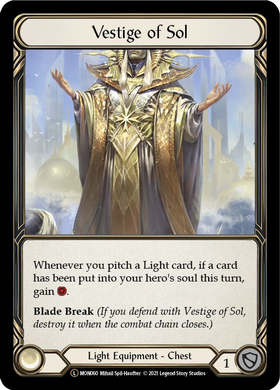 Vestige of Sol [U-MON060-RF] Unlimited Rainbow Foil | Good Games Cannington