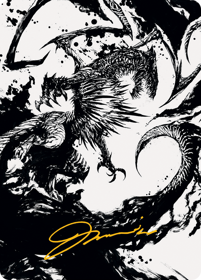 Skithiryx, the Blight Dragon Art Card (Gold-Stamped Signature) [March of the Machine Art Series] | Good Games Cannington
