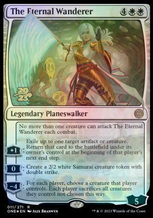 The Eternal Wanderer [Phyrexia: All Will Be One Prerelease Promos] | Good Games Cannington