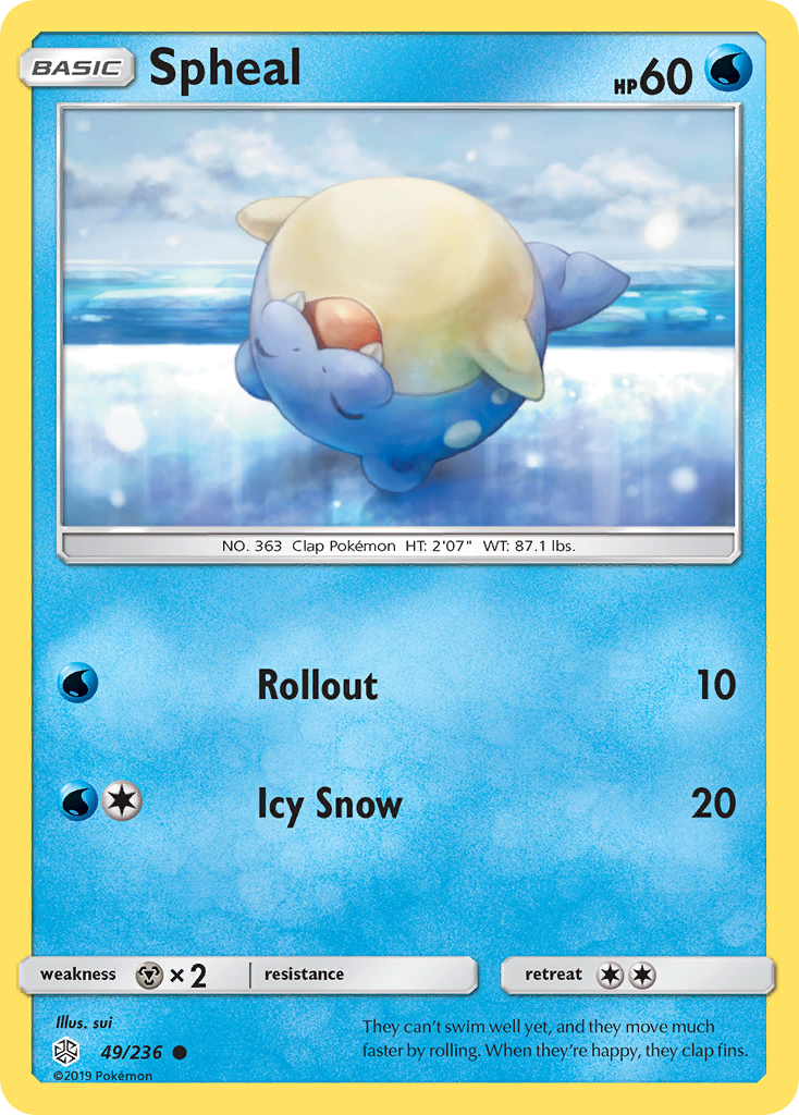 Spheal (49/236) [Sun & Moon: Cosmic Eclipse] | Good Games Cannington
