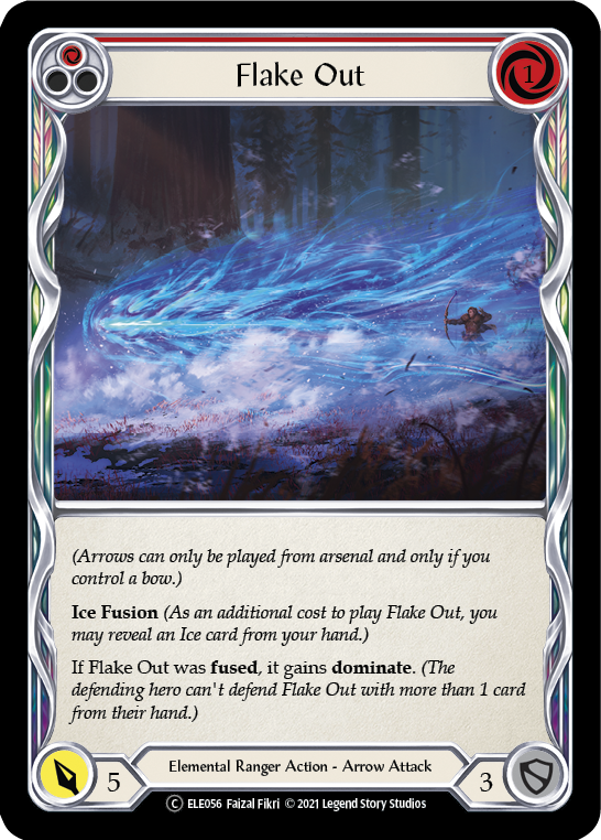 Flake Out (Red) [U-ELE056] Unlimited Rainbow Foil | Good Games Cannington