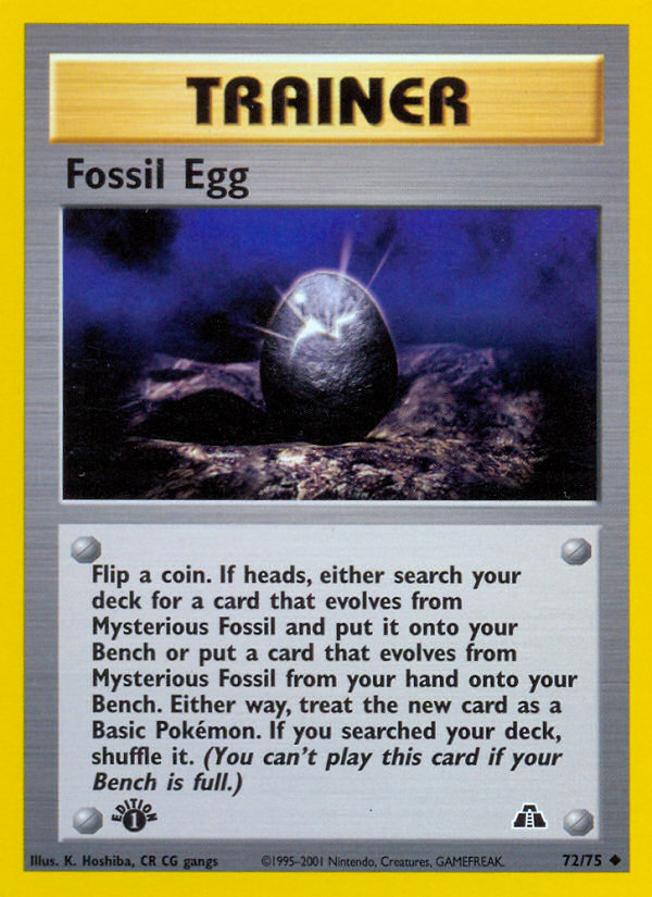Fossil Egg (72/75) [Neo Discovery 1st Edition] | Good Games Cannington