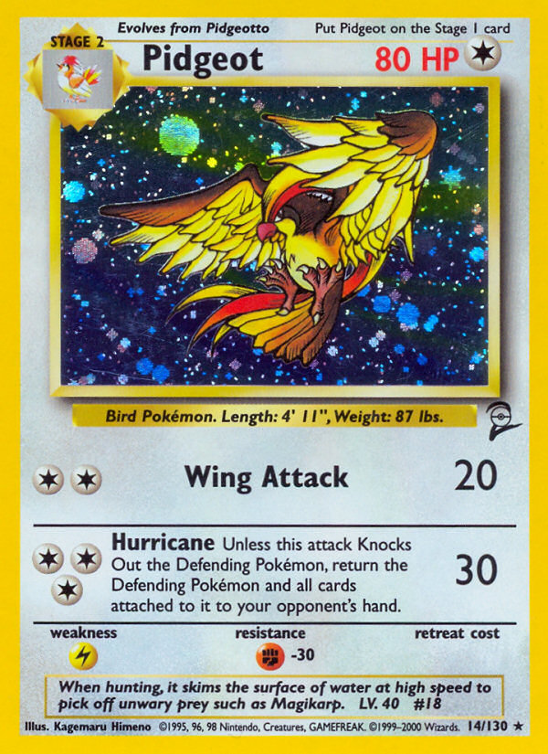 Pidgeot (14/130) [Base Set 2] | Good Games Cannington