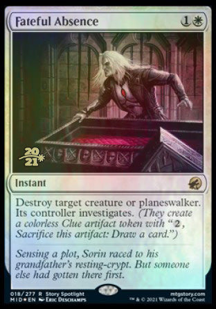 Fateful Absence [Innistrad: Midnight Hunt Prerelease Promos] | Good Games Cannington