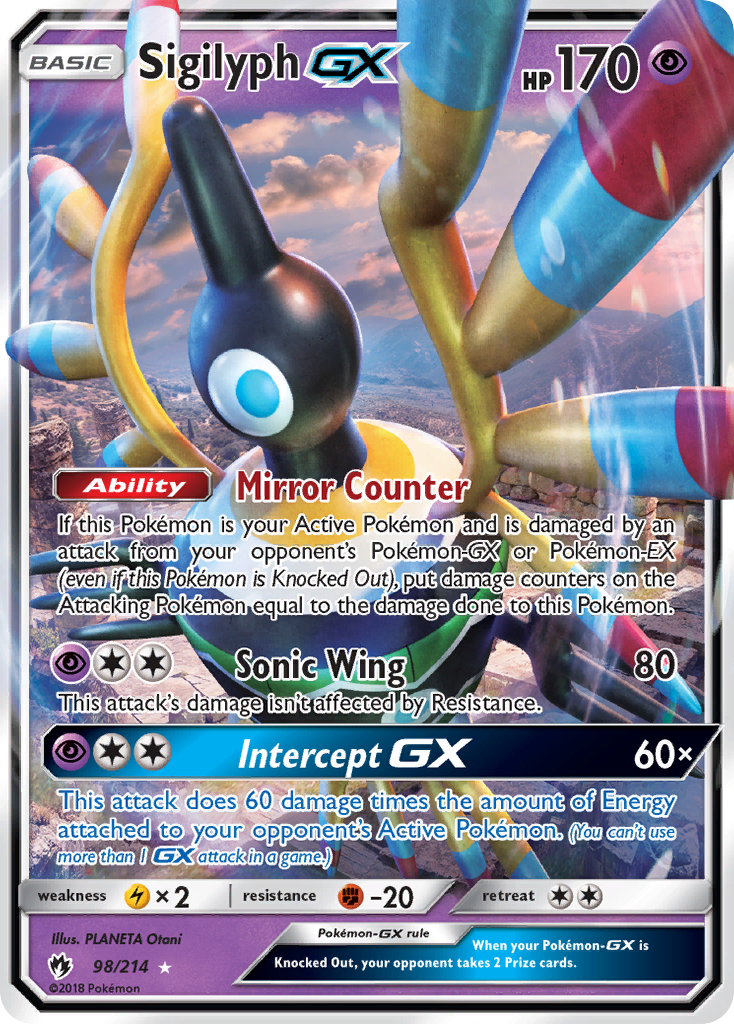 Sigilyph GX (98/214) [Sun & Moon: Lost Thunder] | Good Games Cannington