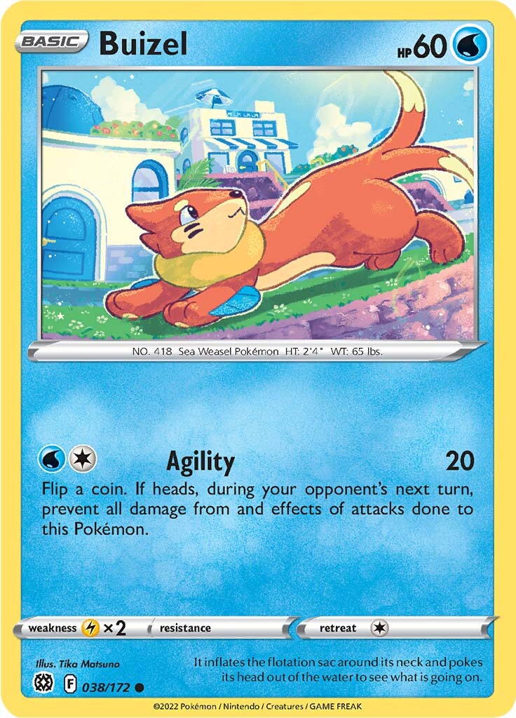 Buizel (038/172) [Sword & Shield: Brilliant Stars] | Good Games Cannington