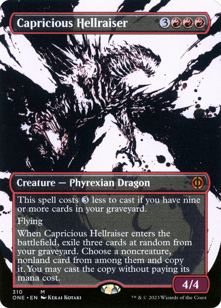 Capricious Hellraiser (Borderless Ichor) [Phyrexia: All Will Be One] | Good Games Cannington