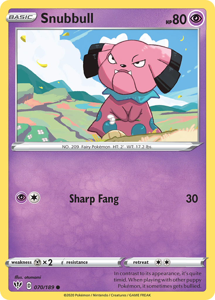 Snubbull (070/189) [Sword & Shield: Darkness Ablaze] | Good Games Cannington