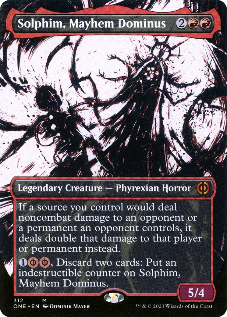 Solphim, Mayhem Dominus (Borderless Ichor) [Phyrexia: All Will Be One] | Good Games Cannington