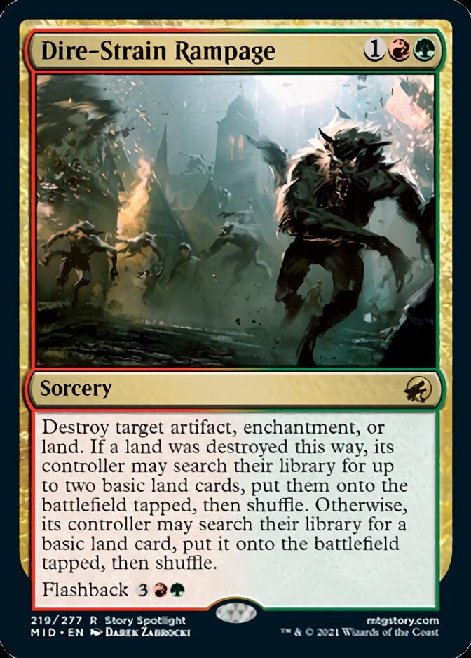 Dire-Strain Rampage [Innistrad: Midnight Hunt] | Good Games Cannington