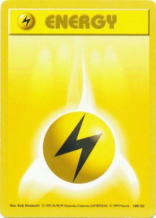 Lightning Energy (100/102) [Base Set Shadowless Unlimited] | Good Games Cannington