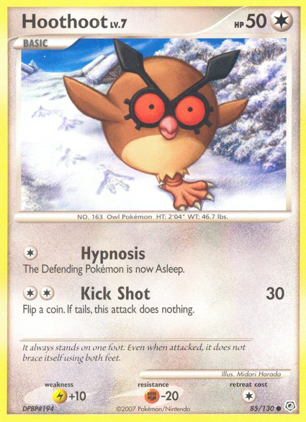 Hoothoot (85/130) [Diamond & Pearl: Base Set] | Good Games Cannington