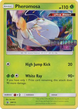 Pheromosa (SM115) (Staff Prerelease Promo) [Sun & Moon: Black Star Promos] | Good Games Cannington