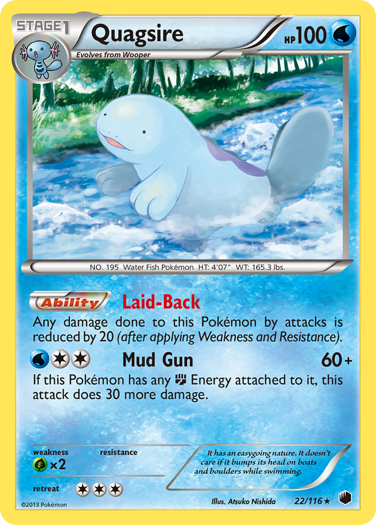Quagsire (22/116) [Black & White: Plasma Freeze] | Good Games Cannington