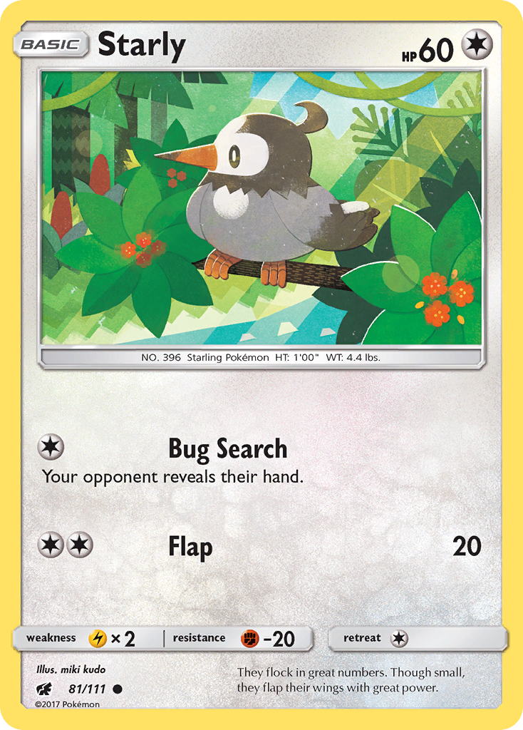 Starly (81/111) [Sun & Moon: Crimson Invasion] | Good Games Cannington