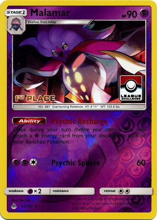 Malamar (51/131) (League Promo 1st Place) [Sun & Moon: Forbidden Light] | Good Games Cannington
