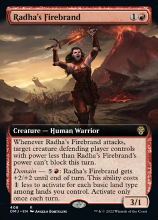 Radha's Firebrand (Extended Art) [Dominaria United] | Good Games Cannington