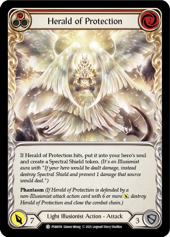 Herald of Protection (Red) [PSM009] (Monarch Prism Blitz Deck) | Good Games Cannington