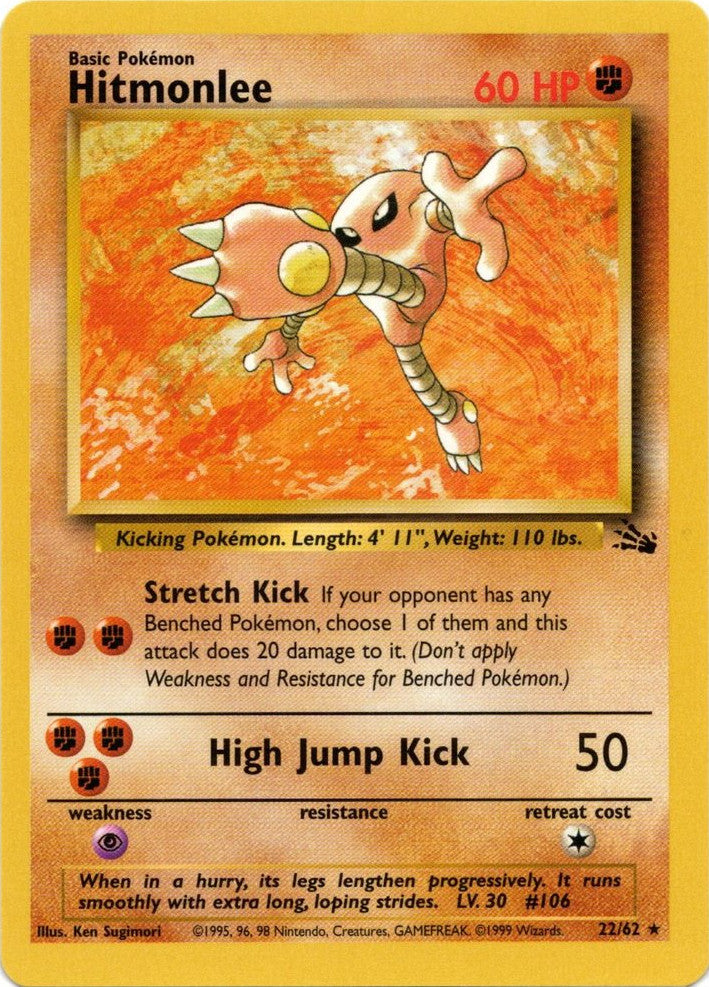 Hitmonlee (22/62) [Fossil Unlimited] | Good Games Cannington