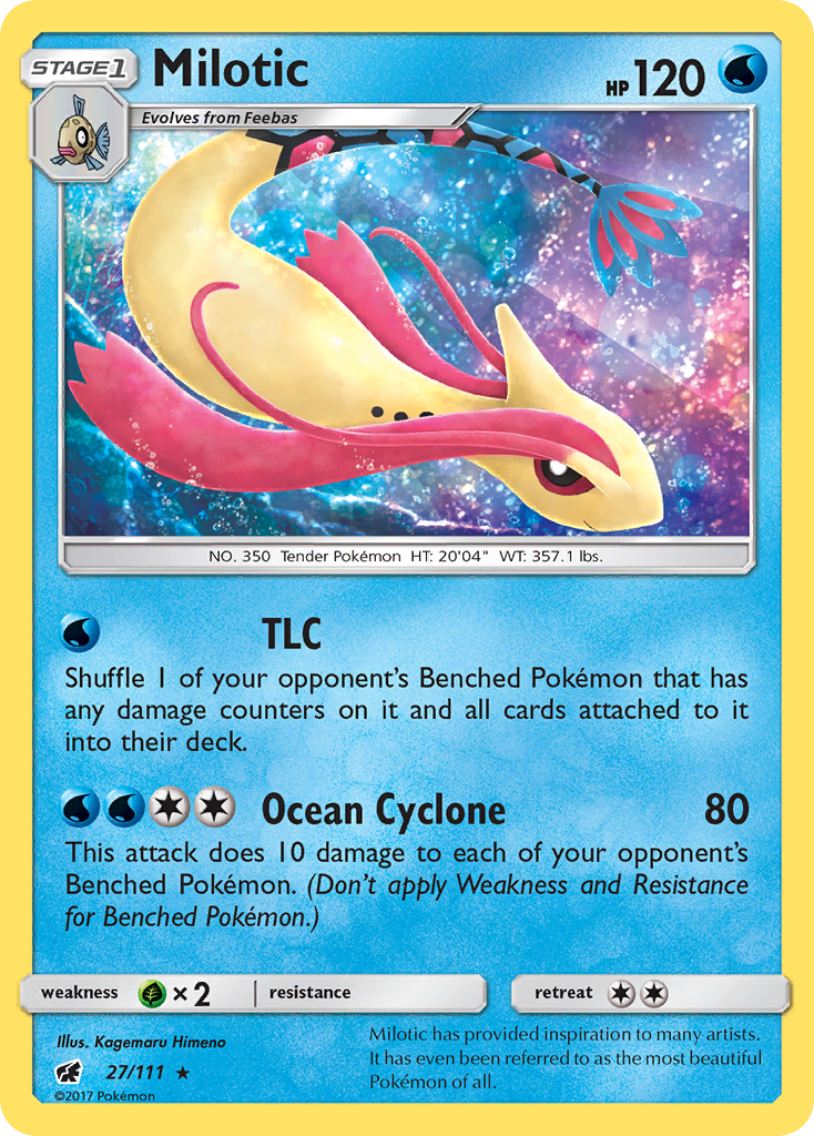Milotic (27/111) [Sun & Moon: Crimson Invasion] | Good Games Cannington