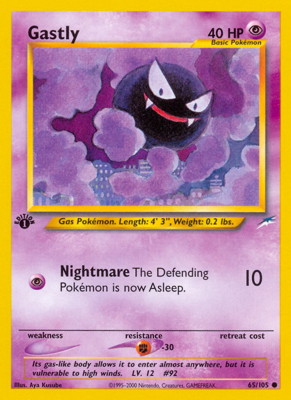 Gastly (65/105) [Neo Destiny 1st Edition] | Good Games Cannington