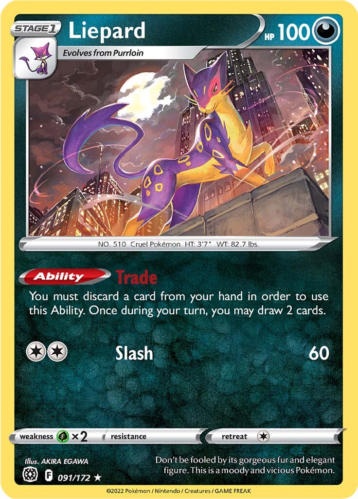 Liepard (091/172) [Sword & Shield: Brilliant Stars] | Good Games Cannington