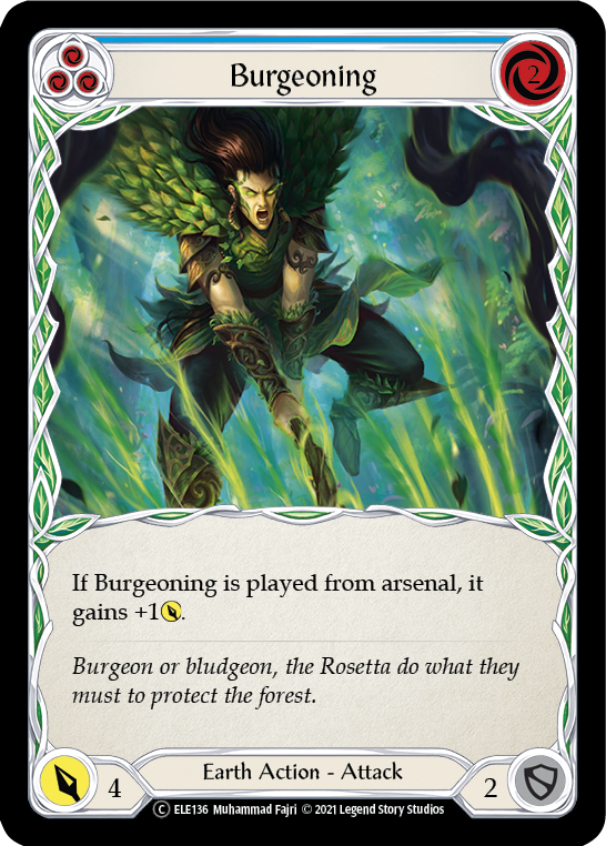 Burgeoning (Blue) [U-ELE136] Unlimited Rainbow Foil | Good Games Cannington